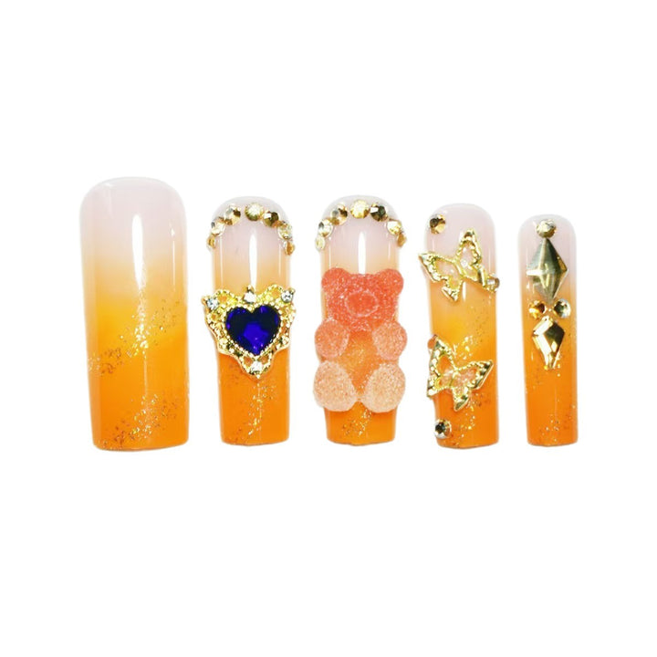 Floral Decorative Press-On Nails Stornfield
