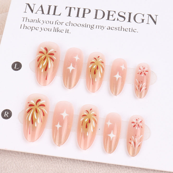 Handcrafted Press-On Nail Art Set Stornfield