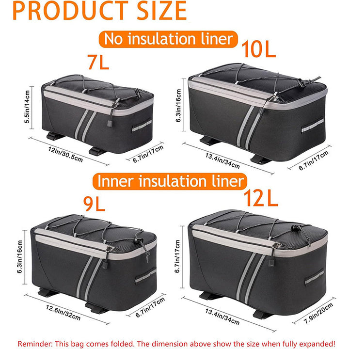 Bike bag with insulated function and elastic fastening system Stornfield