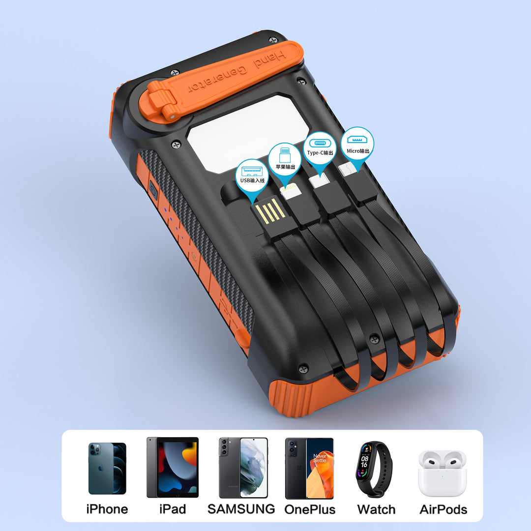 Robust Solar Power Bank with LED Light and Compass Stornfield