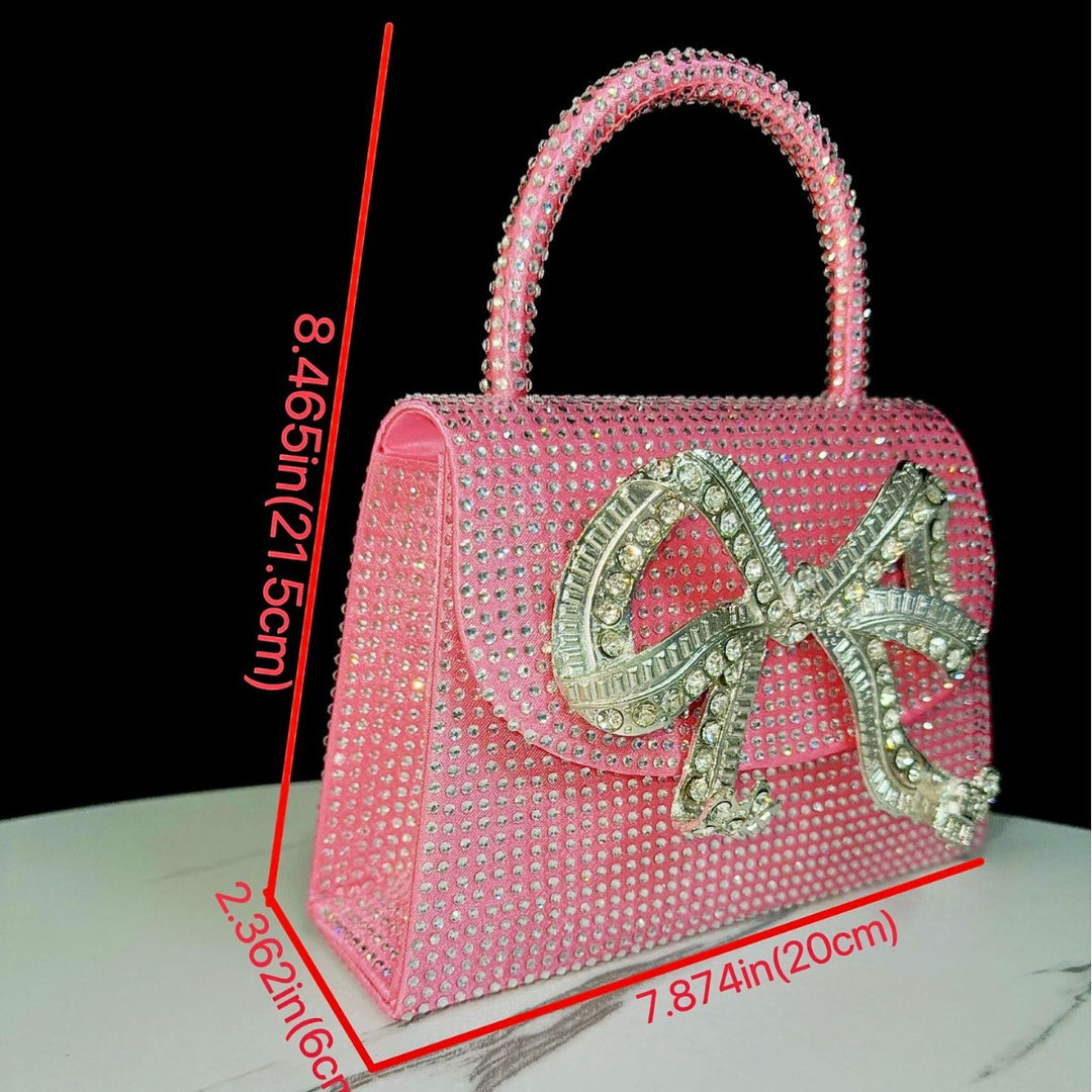 Rhinestone Bow Clutch