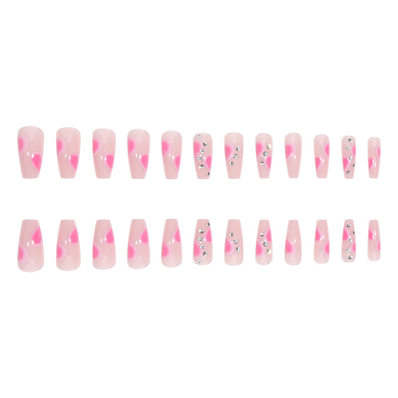 Elegant Stiletto Press-On Nails with Gem Accents Stornfield