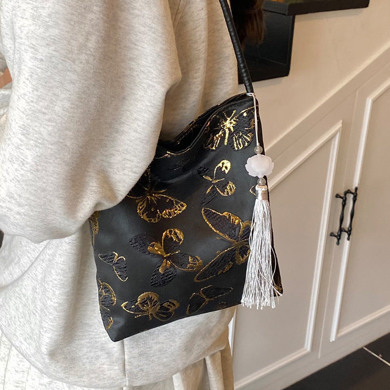 Elegant Floral Printed Handbag