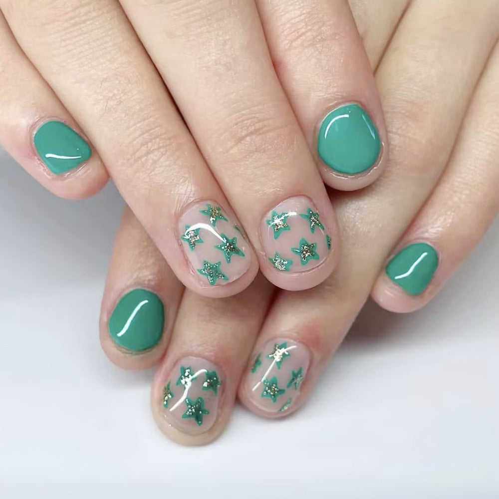 Star-Embellished Gel Nail Art Stornfield