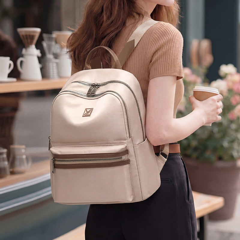 Multi-Compartment Leather Backpack Stornfield