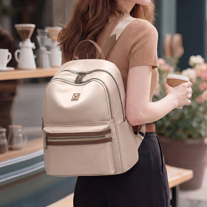 Multi-Compartment Leather Backpack Stornfield