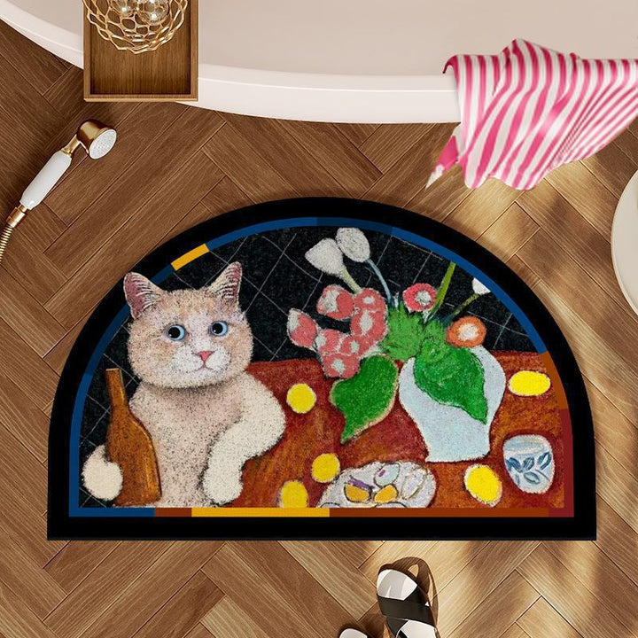 Decorative Cat-Themed Area Mat Stornfield