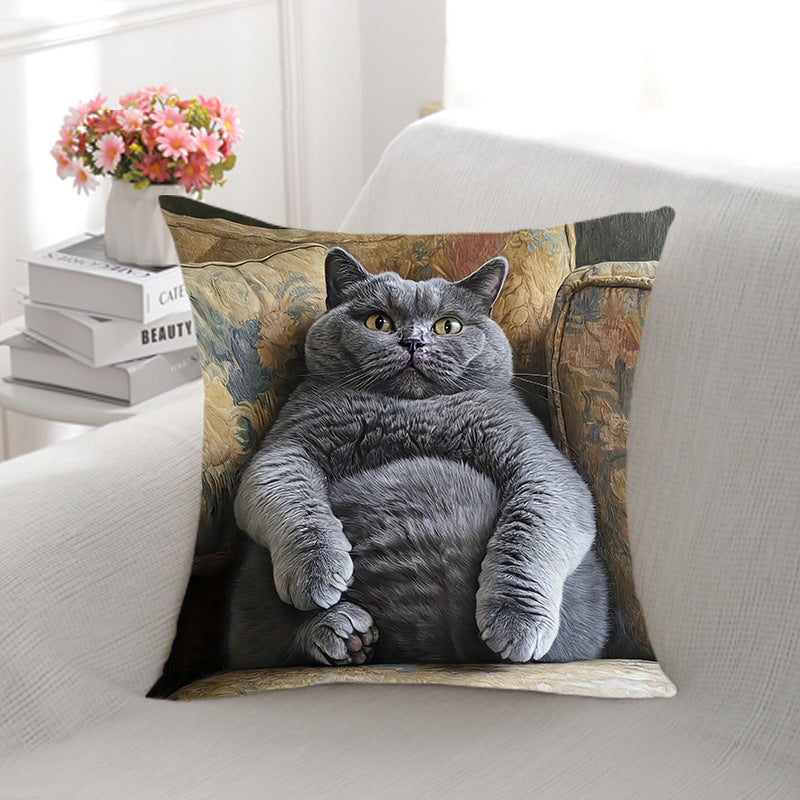 Artistic Ram Print Decorative Pillow