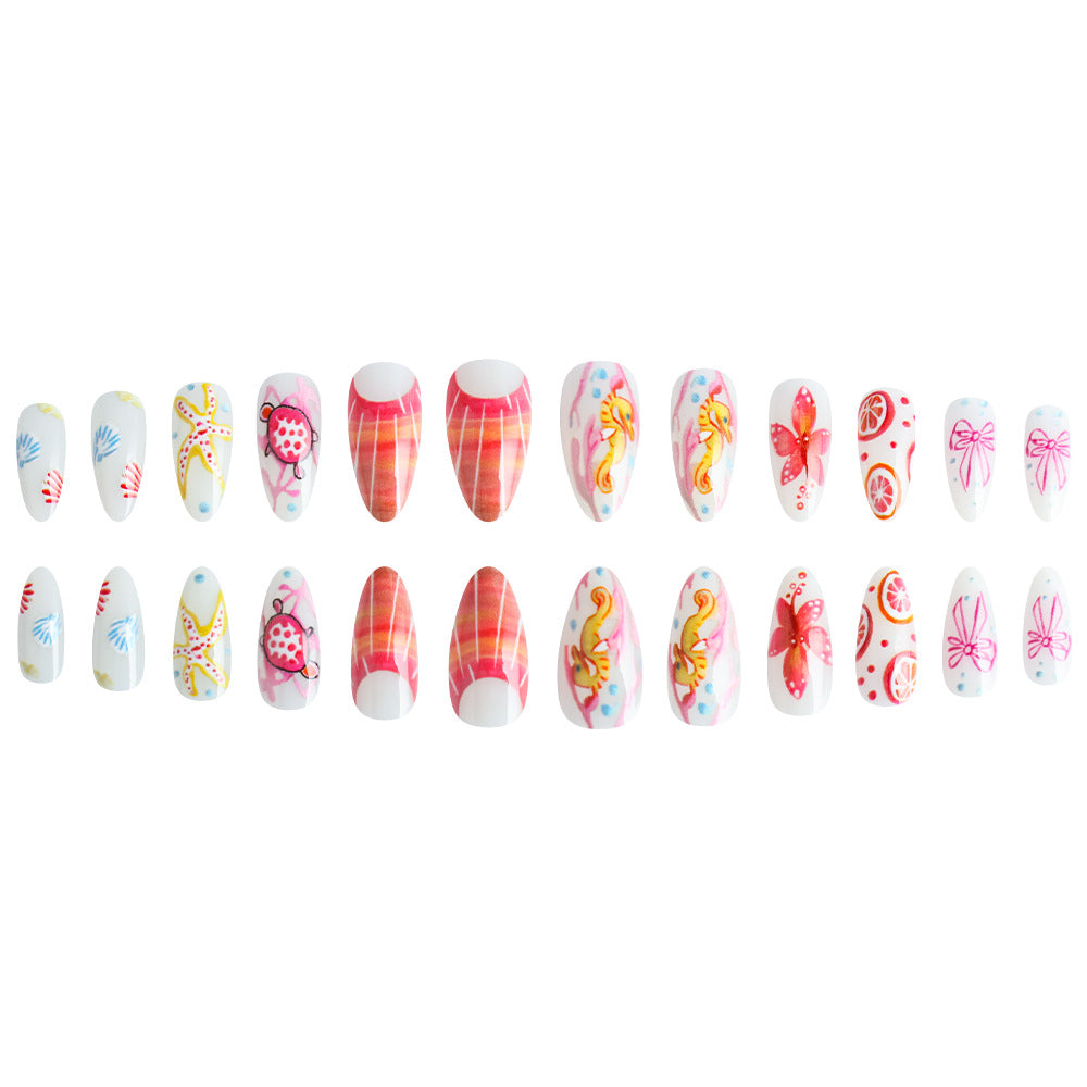 Nautical-Themed Decorative Press-On Nails Stornfield