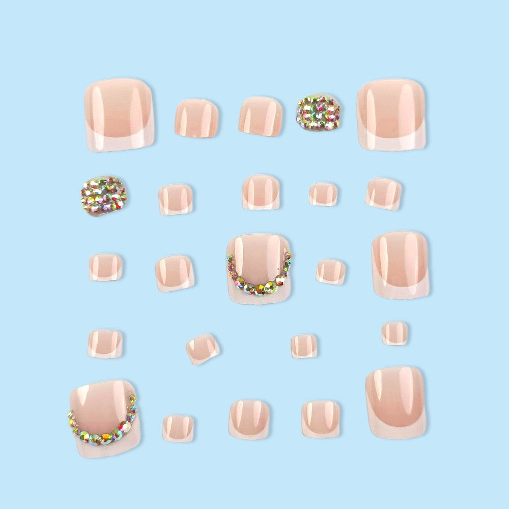 Elegant toenail art with glitter embellishments Stornfield