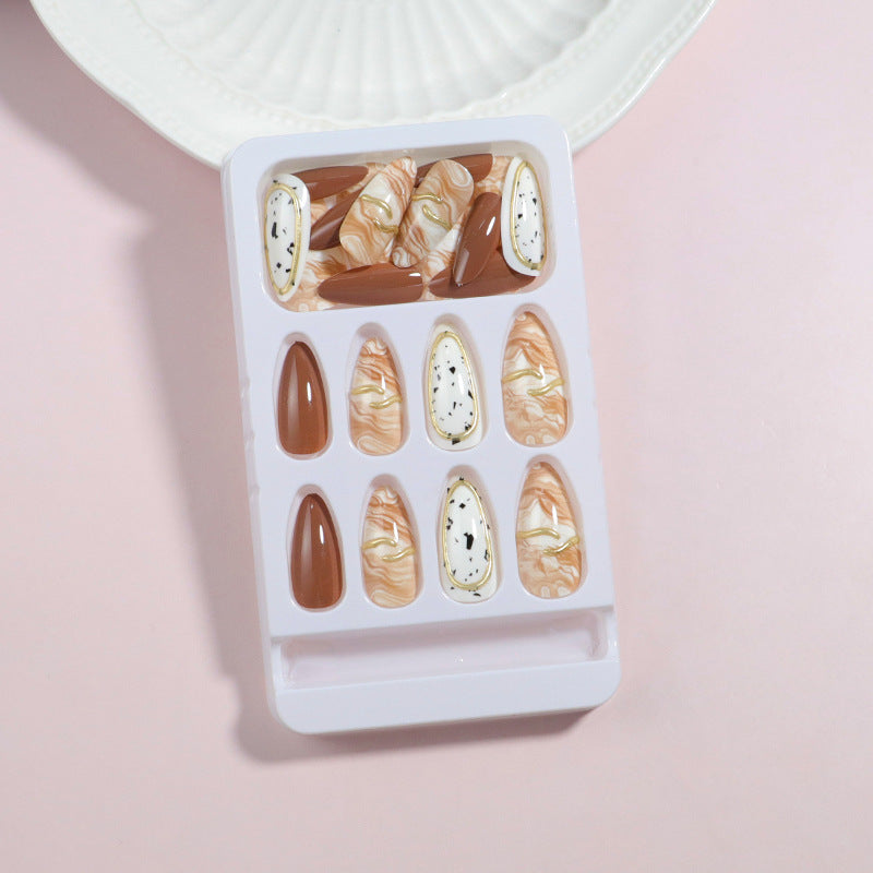 Artistic Marble Design Press-On Nail Set Stornfield