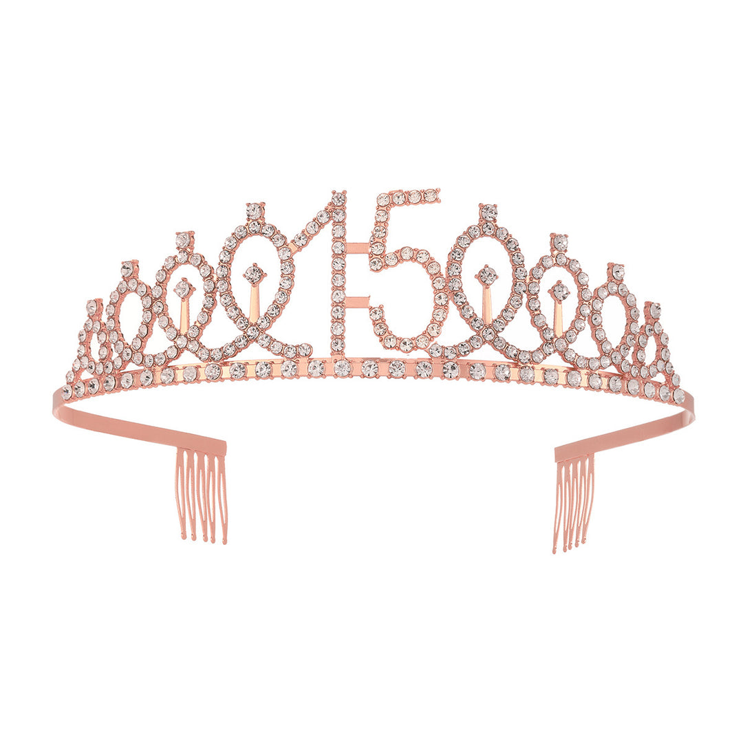 Women's Crystal-Embellished Tiara with Elegant Design Stornfield