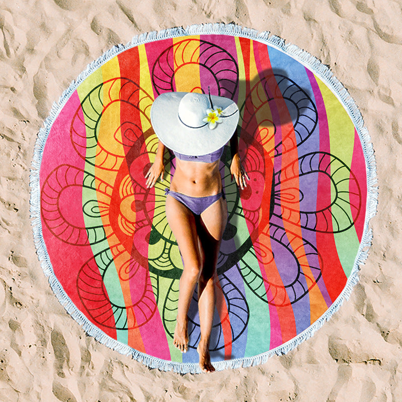 Rundstrand towel with unique sunset design Stornfield