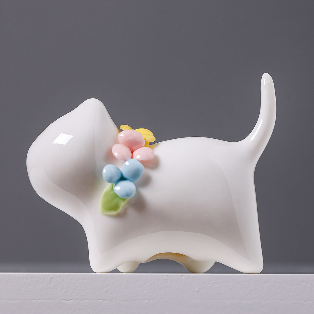 Decorative Ceramic Dog Figurine
