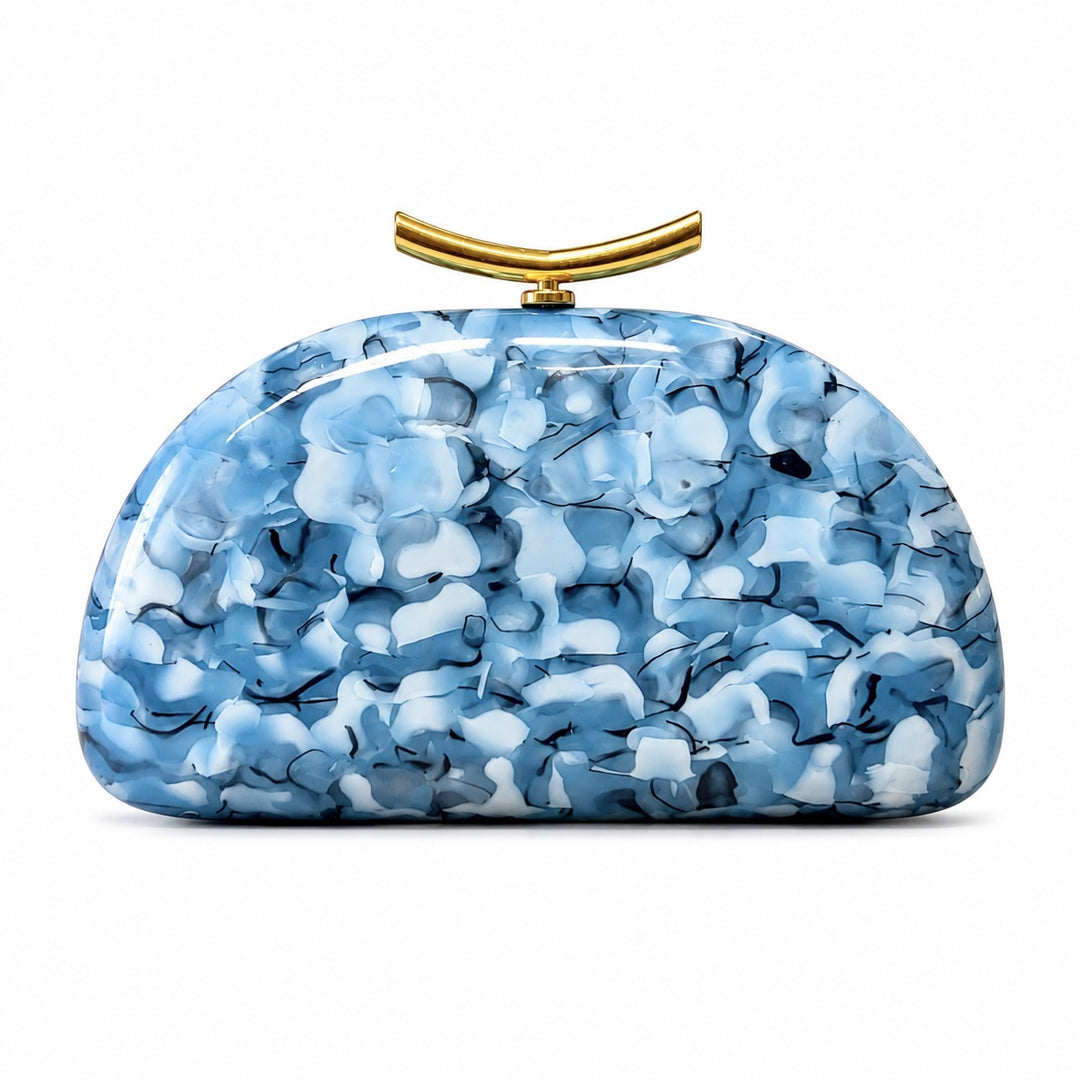 Marbled Acrylic Evening Clutch