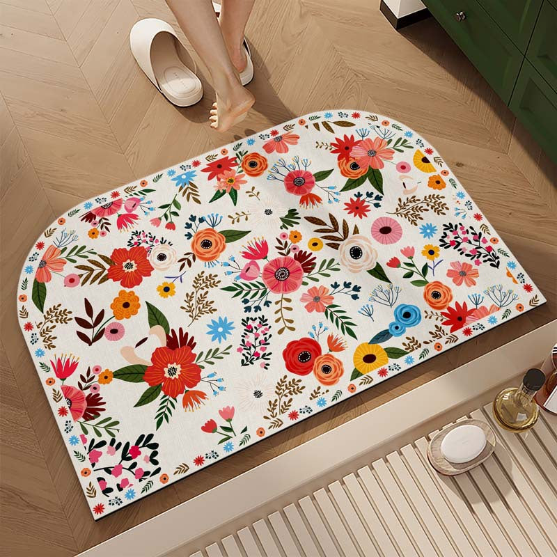 Decorative Floral Area Mat