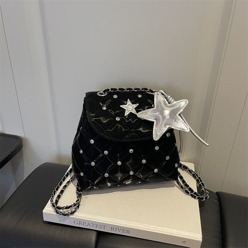 Quilted Star Detail Mini Backpack