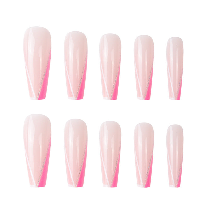 Long Stiletto Press-On Nails with Elegant French Tip Design Stornfield