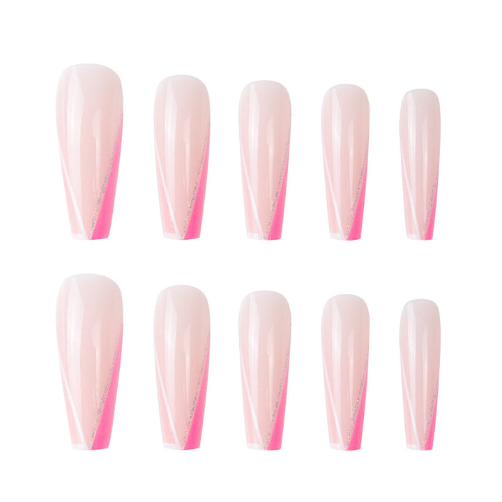 Long Stiletto Press-On Nails with Elegant French Tip Design Stornfield