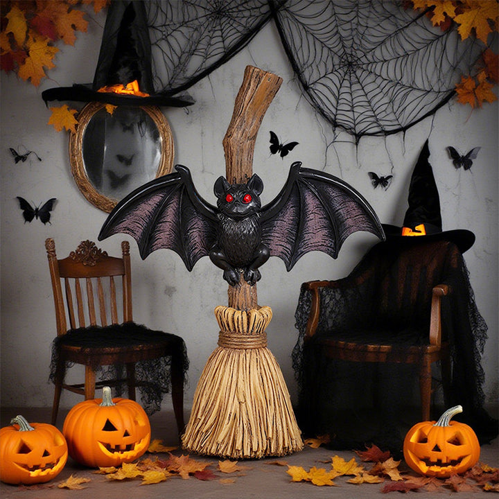 Halloween-Themed Decorative Bat Figurine