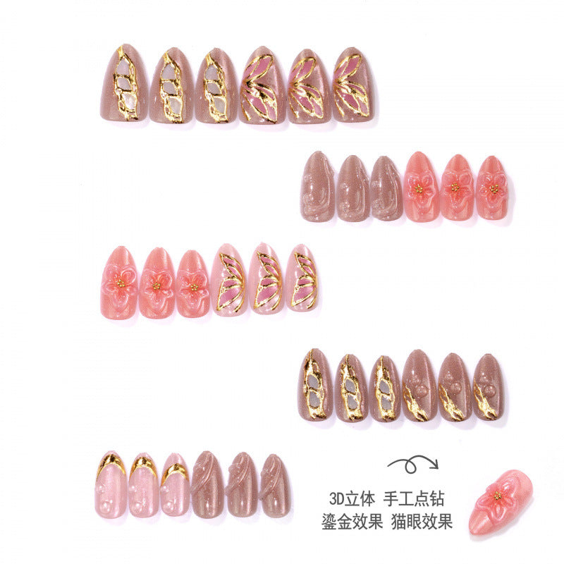 Elegant Floral Embellished Press-On Nail Collection