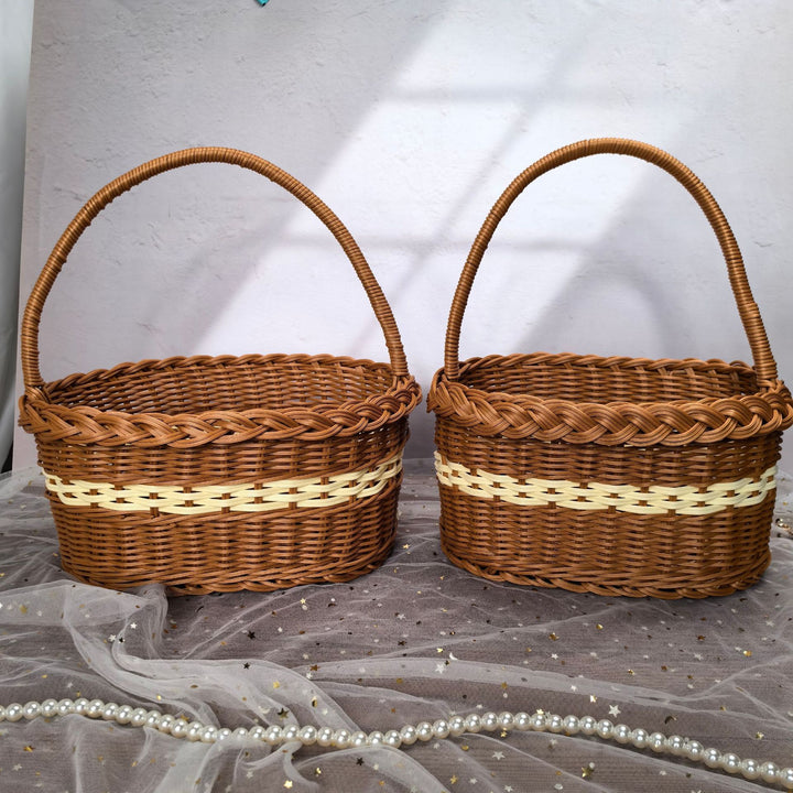 Women elegant handwoven shopping basket Stornfield