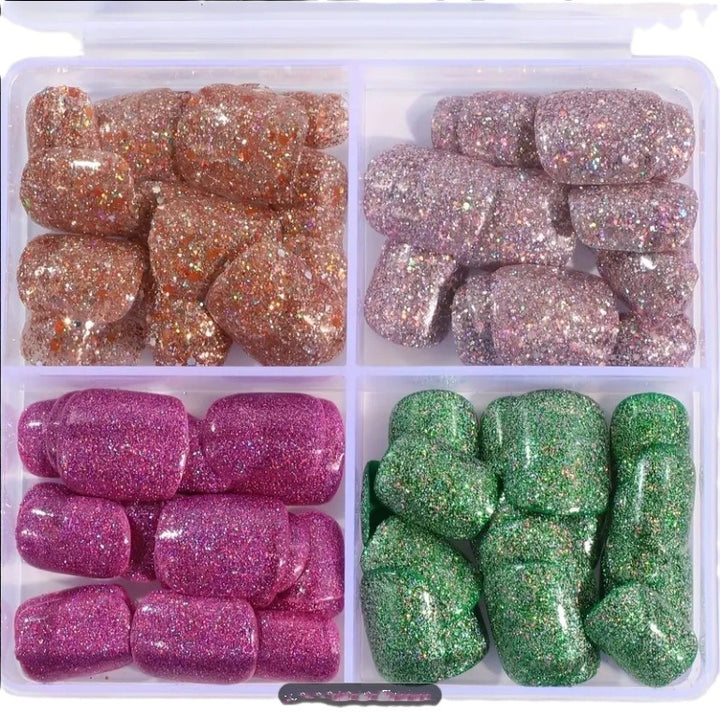 DIY Glitter Press-On Nails Stornfield
