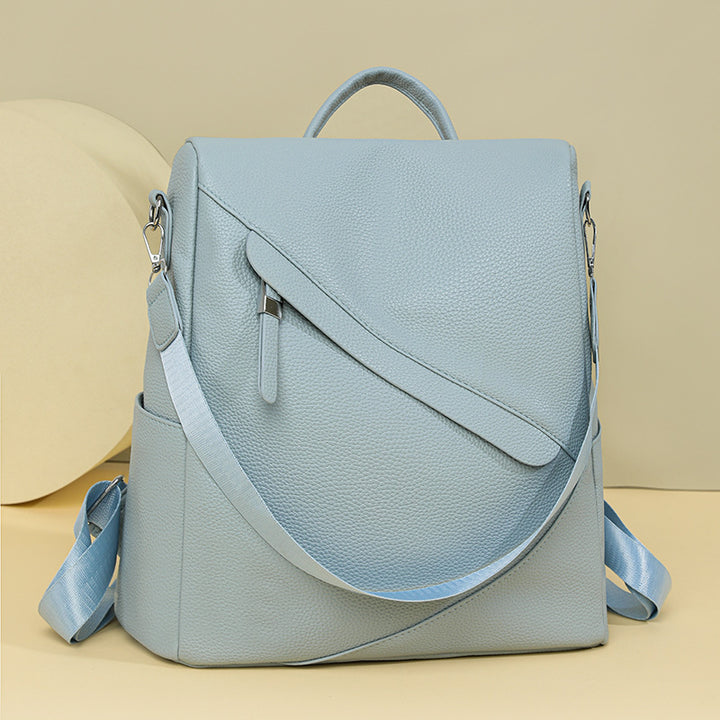 Chic Textured Leather Backpack Stornfield