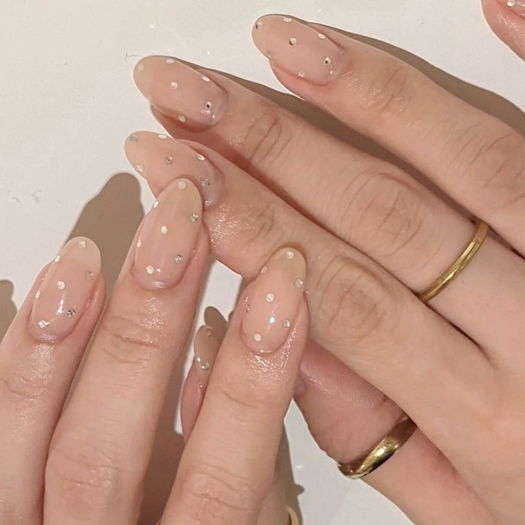 Decorative Stiletto Press-On Nails with Rhinestone Accents Stornfield