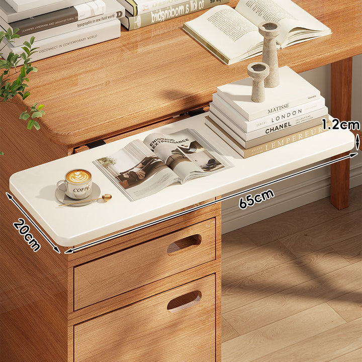 Clamp-On Wooden Desk Bridge Shelf Extension