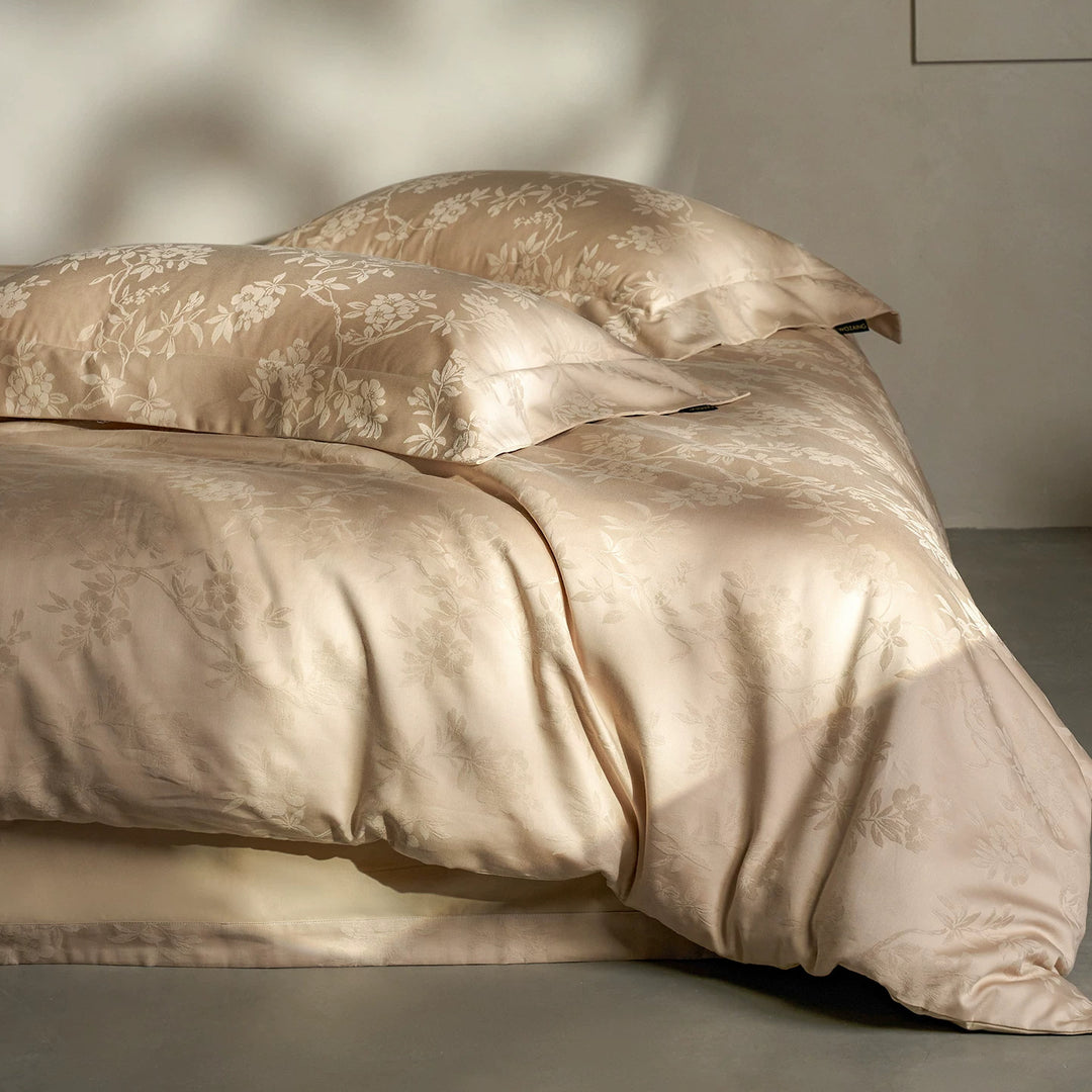 Luxury Jacquard Satin Duvet Cover Set
