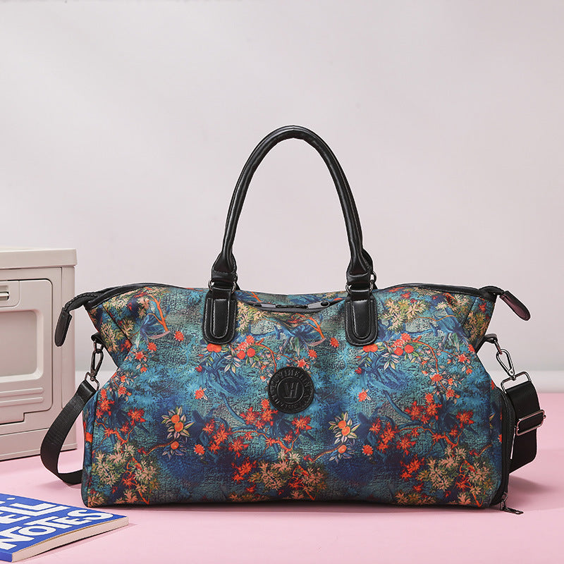 Stylish Floral Print Weekend Duffel Bag Stornfield