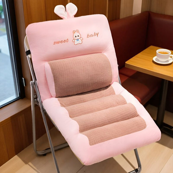 Plush seat cushion with ergonomic back support Stornfield