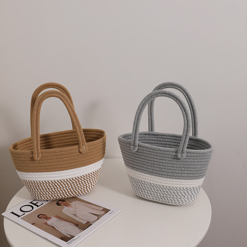Handmade basket bag with modern accents Stornfield