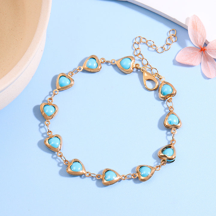 Heart-Shaped Link Anklet Stornfield