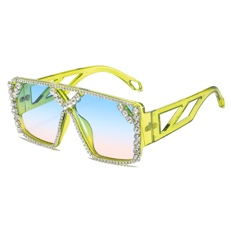 Women's Glamorous Oversized Sunglasses with Sparkling Frame and UV Protection Stornfield