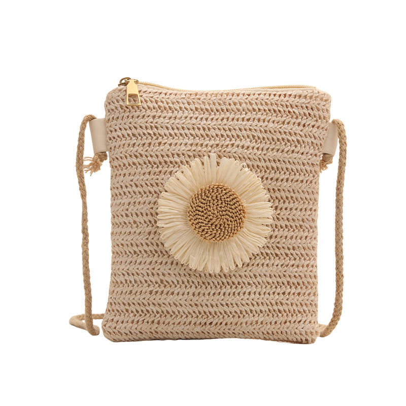 Crochet Floral Crossbody Bag