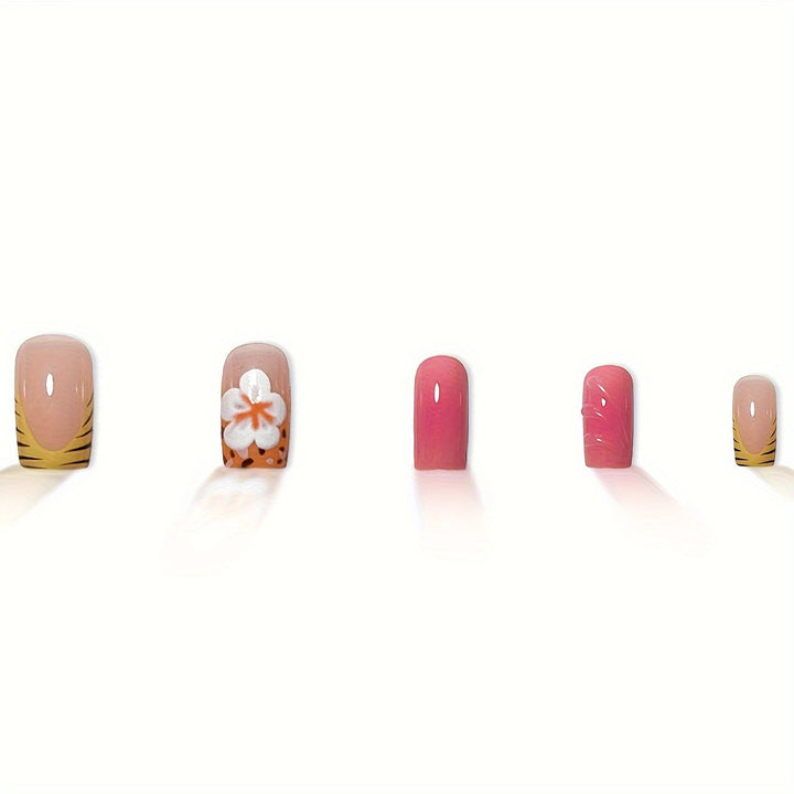 Artistic Floral Press-On Nails Stornfield