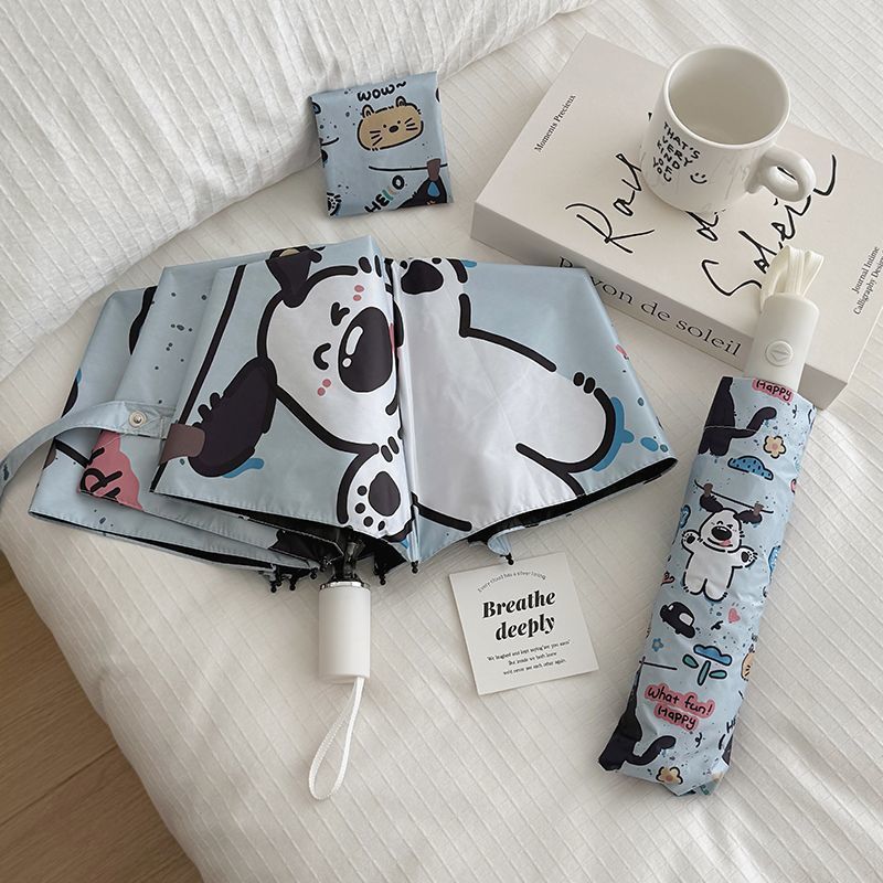 Women Folding Umbrella with Cute Animal Designs and Practical Carrying Case Stornfield