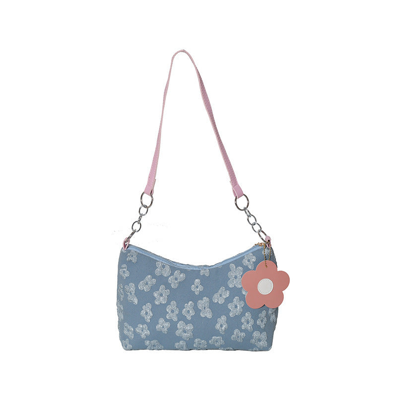 WoStylish Hobo Handbag with Floral Charm Stornfield