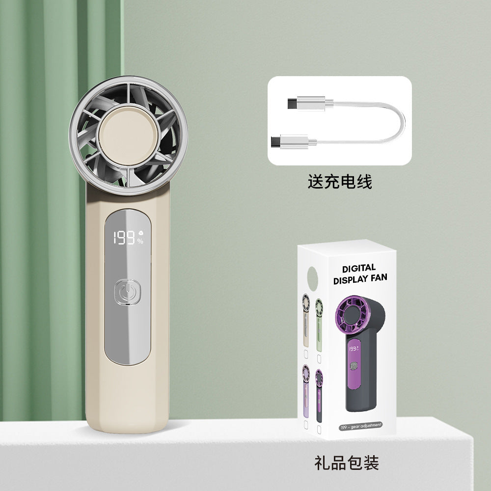 Unisex Portable Handheld Digital Display Fan Stornfield