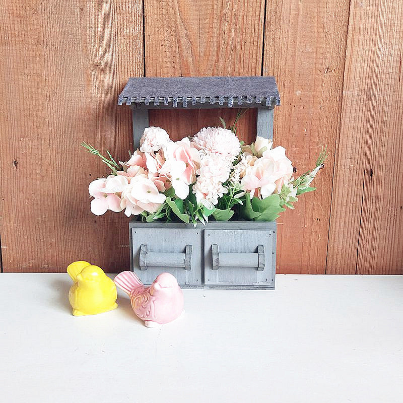 Decorative Flower Pot Box with Roof