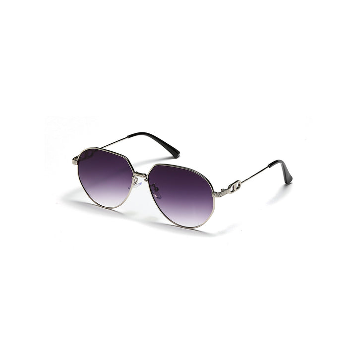 Ladies stylish oval sunglasses with fashionable metal frame Stornfield