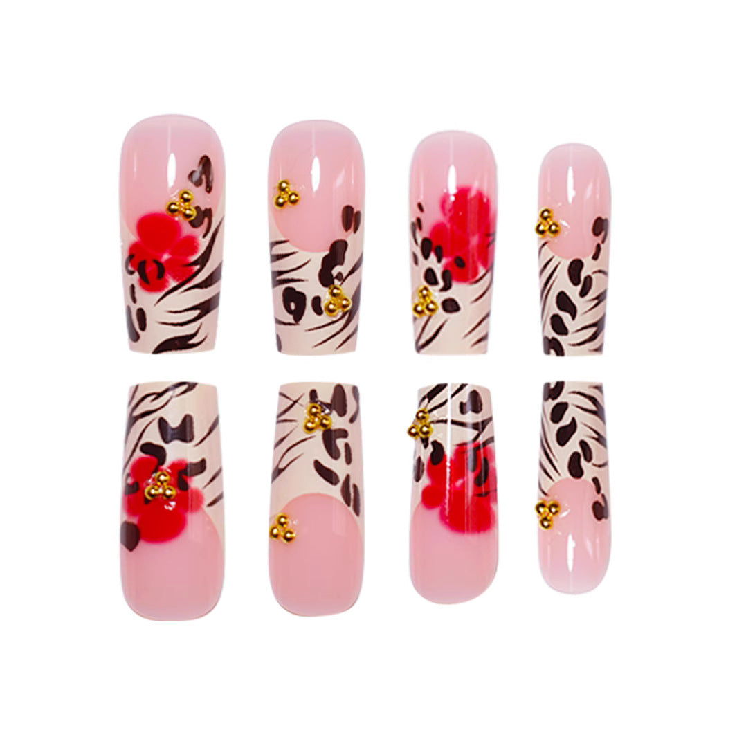 Artistic Floral Press-On Nail Art Stornfield