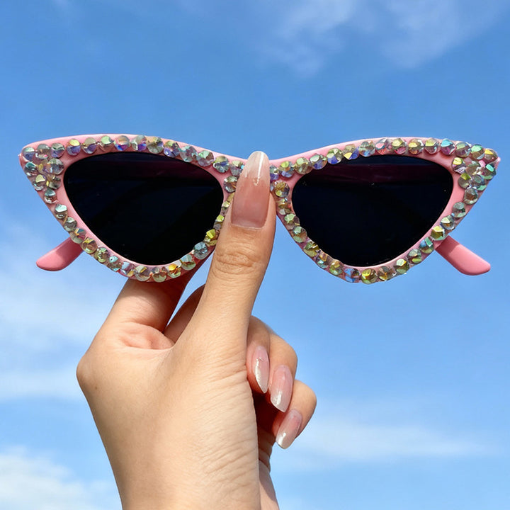 Glamorous Rhinestone-Accented Cat-Eye Sunglasses Stornfield