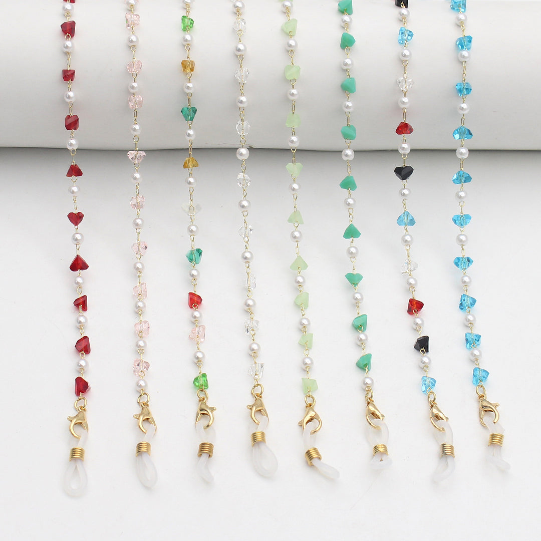 Stylish Pearl and Crystal Eyewear Chain Stornfield