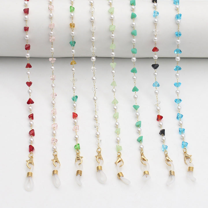 Stylish Pearl and Crystal Eyewear Chain Stornfield