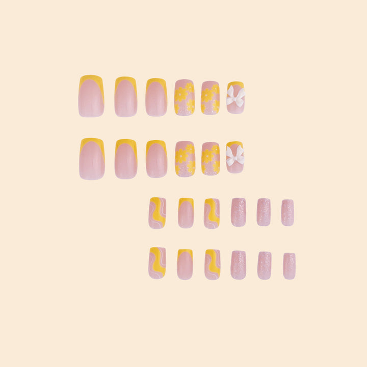 Floral Pattern Acrylic Nail Extensions Stornfield