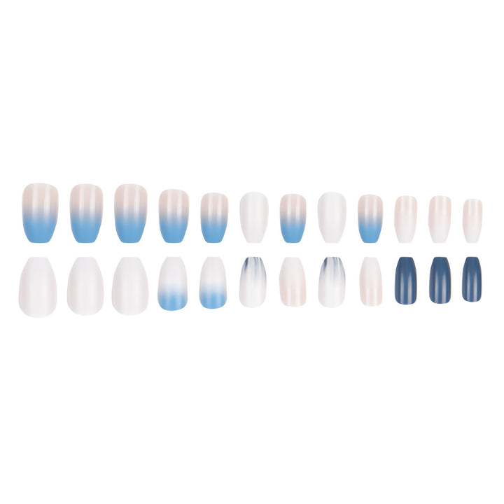 Ombre Matte Long Press-On Nails Stornfield
