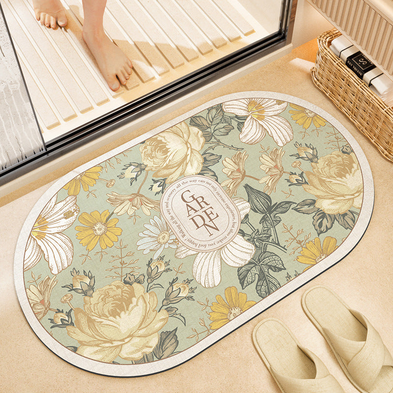 Stylish Floral Bath Mat